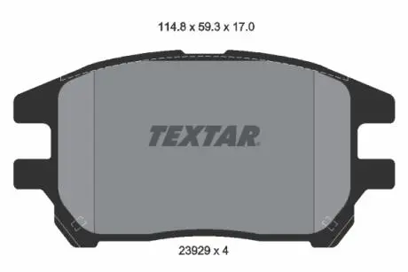 Гальмівні колодки, дискові TEXTAR 2392901