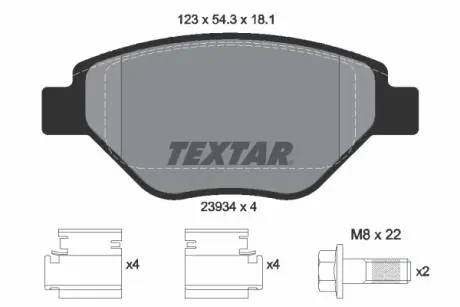 Гальмівні колодки дискові TEXTAR 2393401