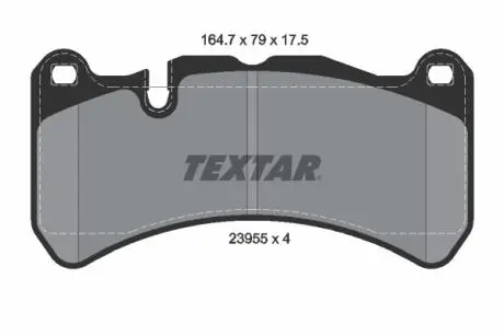 Тормозные колодки, дисковый тормоз.) TEXTAR 2395501