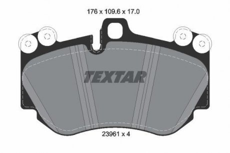 Тормозные колодки, дисковый тормоз.) TEXTAR 2396101 (фото 1)