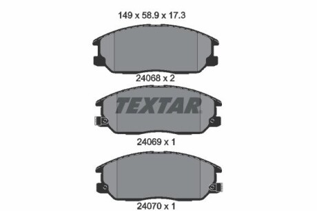 Тормозные колодки, дисковый тормоз.) TEXTAR 2406801