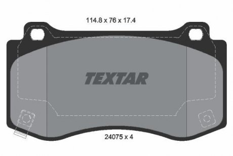 Тормозные колодки, дисковый тормоз.) TEXTAR 2407501 (фото 1)