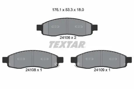 Гальмівні колодки дискові TEXTAR 2410601