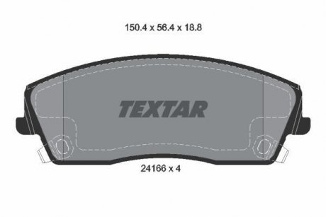 Тормозные колодки, дисковый тормоз.) TEXTAR 2416601 (фото 1)