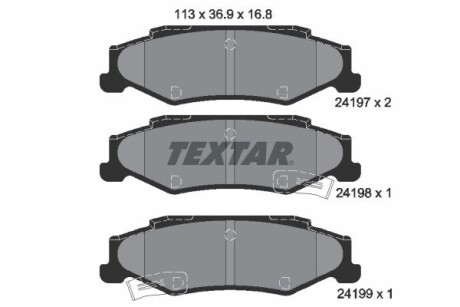 Тормозные колодки, дисковый тормоз.) TEXTAR 2419701