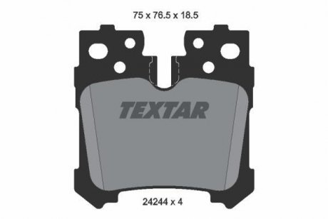 Тормозные колодки, дисковый тормоз.) TEXTAR 2424401 (фото 1)