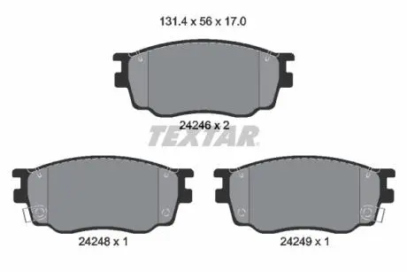 Гальмівні колодки дискові TEXTAR 2424601