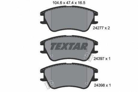 Тормозные колодки, дисковый тормоз.) TEXTAR 2427701 (фото 1)