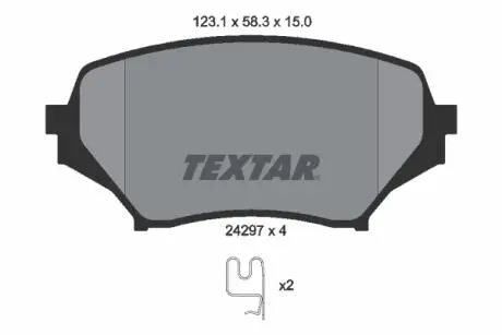 Тормозные колодки, дисковый тормоз.) TEXTAR 2429701