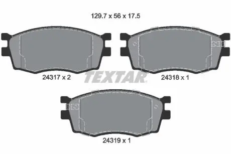 Тормозные колодки дисковые TEXTAR 2431701