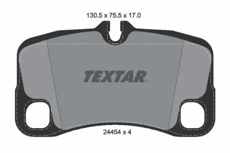 Гальмівні колодки, дискове гальмо (набір) TEXTAR 2445403