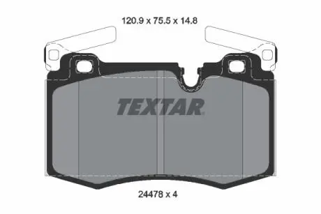 Тормозные колодки, дисковый тормоз.) TEXTAR 2447801