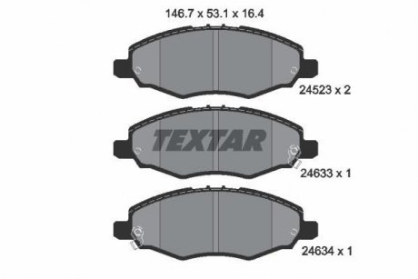 Тормозные колодки, дисковый тормоз.) TEXTAR 2452301