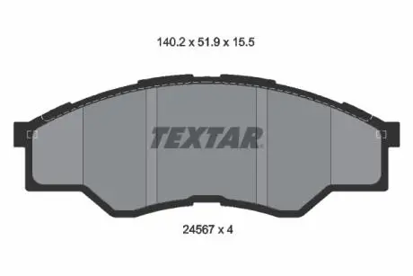 Тормозные колодки, дисковый тормоз.) TEXTAR 2456701
