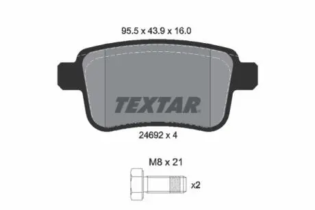 Колодки гальмівні дискові TEXTAR 2469204