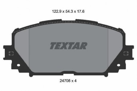 Тормозные колодки, дисковый тормоз.) TEXTAR 2470801 (фото 1)