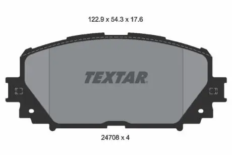 Гальмівні колодки, дискове гальмо (набір) TEXTAR 2470801