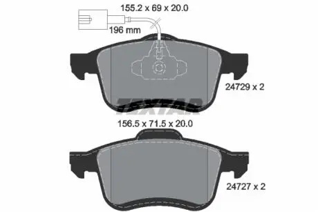 Тормозные колодки дисковые TEXTAR 2472901