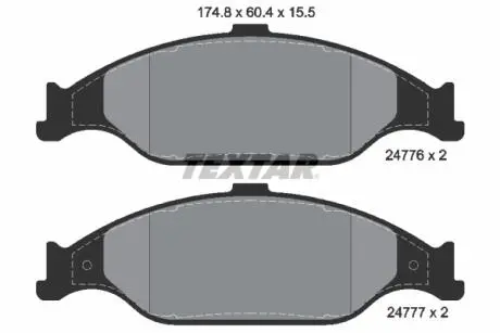 Тормозные колодки, дисковый тормоз.) TEXTAR 2477601