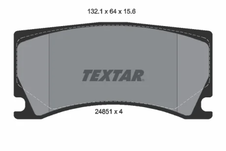 Гальмівні колодки, дискове гальмо (набір) TEXTAR 2485101