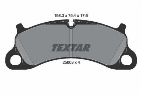 Тормозные колодки, дисковый тормоз.) TEXTAR 2500301 (фото 1)