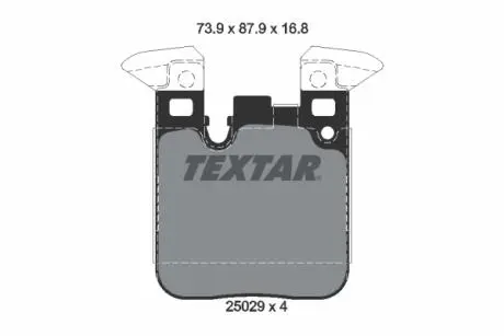 Дискові гальмівні колодки TEXTAR 2502901