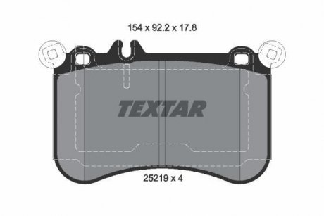 Тормозные колодки, дисковый тормоз.) TEXTAR 2521902 (фото 1)