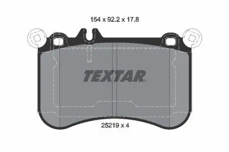 Тормозные колодки, дисковый тормоз.) TEXTAR 2521902