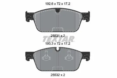 Дисковые тормозные колодки TEXTAR 2553103
