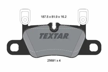 Комплект гальмівних колодок TEXTAR 2569103