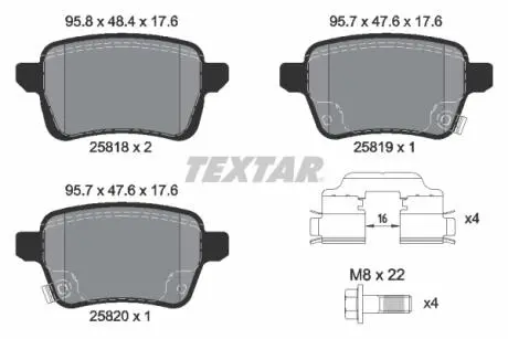 Автозапчасть TEXTAR 2581802