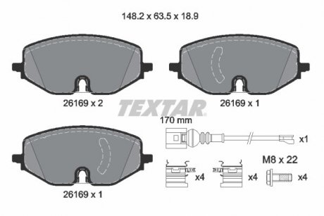 Гальмівні колодки TEXTAR 2616901