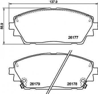 Тормозные колодки (передние) Mazda 3 19- TEXTAR 2617701