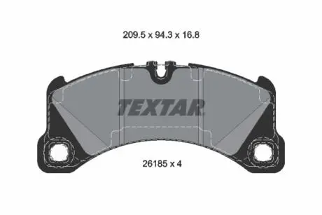 Тормозные колодки (передние) Porsche Macan 14-18 (R18) (Brembo) TEXTAR 2618501