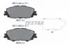 Тормозные колодки (передние) Toyota Corolla/Yaris 18- (Advics) TEXTAR 2621701 (фото 1)