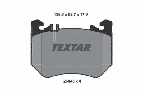 Гальмівні колодки, дискові TEXTAR 2644303