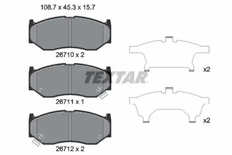 Автозапчасть TEXTAR 2671001
