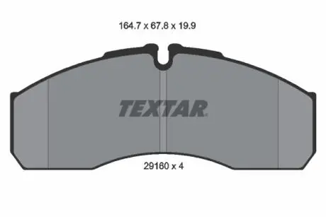 Тормозные колодки, дисковый тормоз.) TEXTAR 2916002