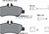 Колодки гальмівні (задні) MB Sprinter 209-319 CDI/VW Crafter 30-35 06- (Bosch) Q+ (з датчиками) TEXTAR 2919001 (фото 2)