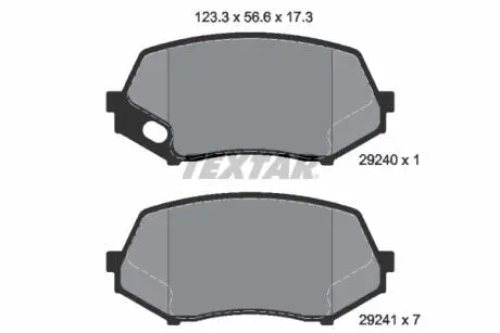 Тормозные колодки, дисковый тормоз.) TEXTAR 2924001