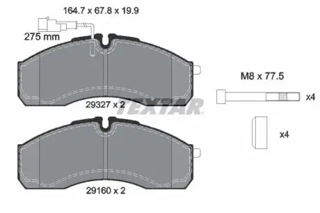 Тормозные колодки.) TEXTAR 2932701