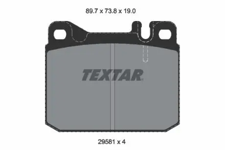 Тормозные колодки, дисковый тормоз.) TEXTAR 2958105