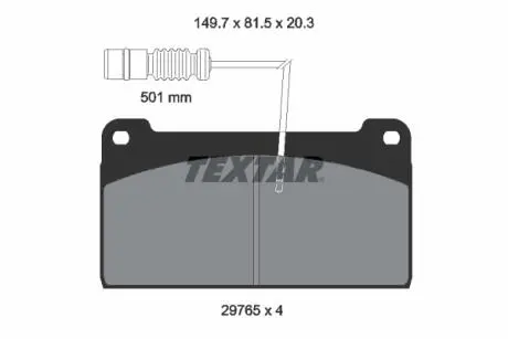 Тормозные колодки, дисковый тормоз.) TEXTAR 2976502