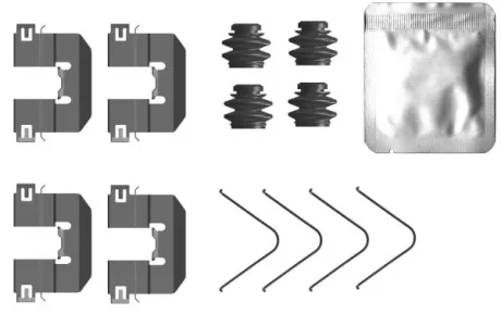 Монтажний набір гальмівних колодок задн HYUNDAI ELANTRA VI, I10 III, KIA RIO IV, SELTOS 1.0-2.0 10.15- TEXTAR 82556300