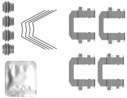 Комплект приладдя, накладка дискового гальма TEXTAR 82558200