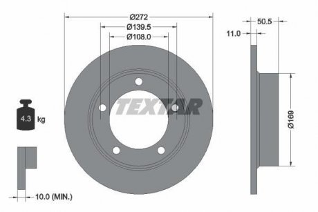 Тормозной диск TEXTAR 92019900