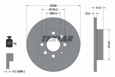 Тормозной диск TEXTAR 92020903