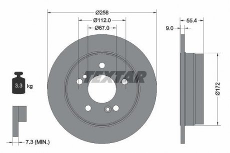 Тормозной диск TEXTAR 92059503 (фото 1)