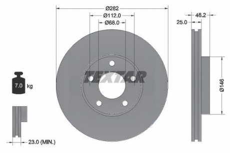 Тормозной диск TEXTAR 92083603