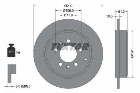 Тормозной диск TEXTAR 92112000
